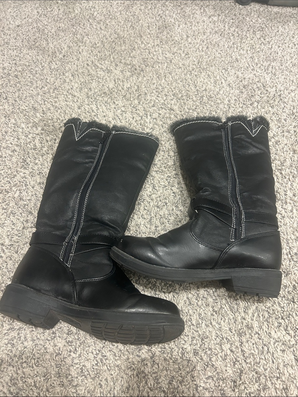 totes Black Mid-Calf Waterproof Winter Boots